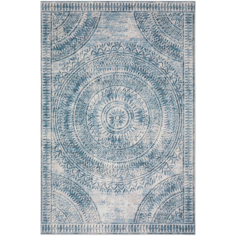 IndoorOutdoor Sedona SN7 Indigo Washable 8 x 10 Rug