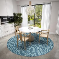 IndoorOutdoor Sedona SN5 Denim Washable 10 x 10 Round Rug