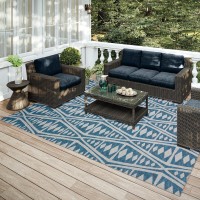 IndoorOutdoor Sedona SN6 Indigo Washable 10 x 14 Rug