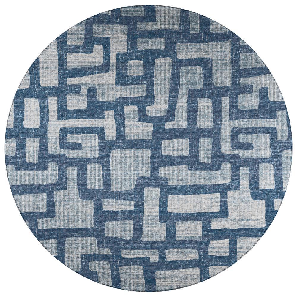 IndoorOutdoor Sedona SN4 Storm Washable 4 x 4 Round Rug