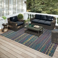 IndoorOutdoor Sedona SN10 Ink Washable 10 x 14 Rug