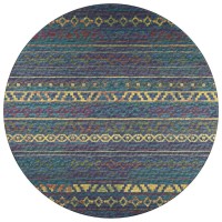 IndoorOutdoor Sedona SN10 Ink Washable 4 x 4 Round Rug