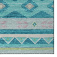 IndoorOutdoor Phoenix PH3 Teal Washable 3 x 5 Rug