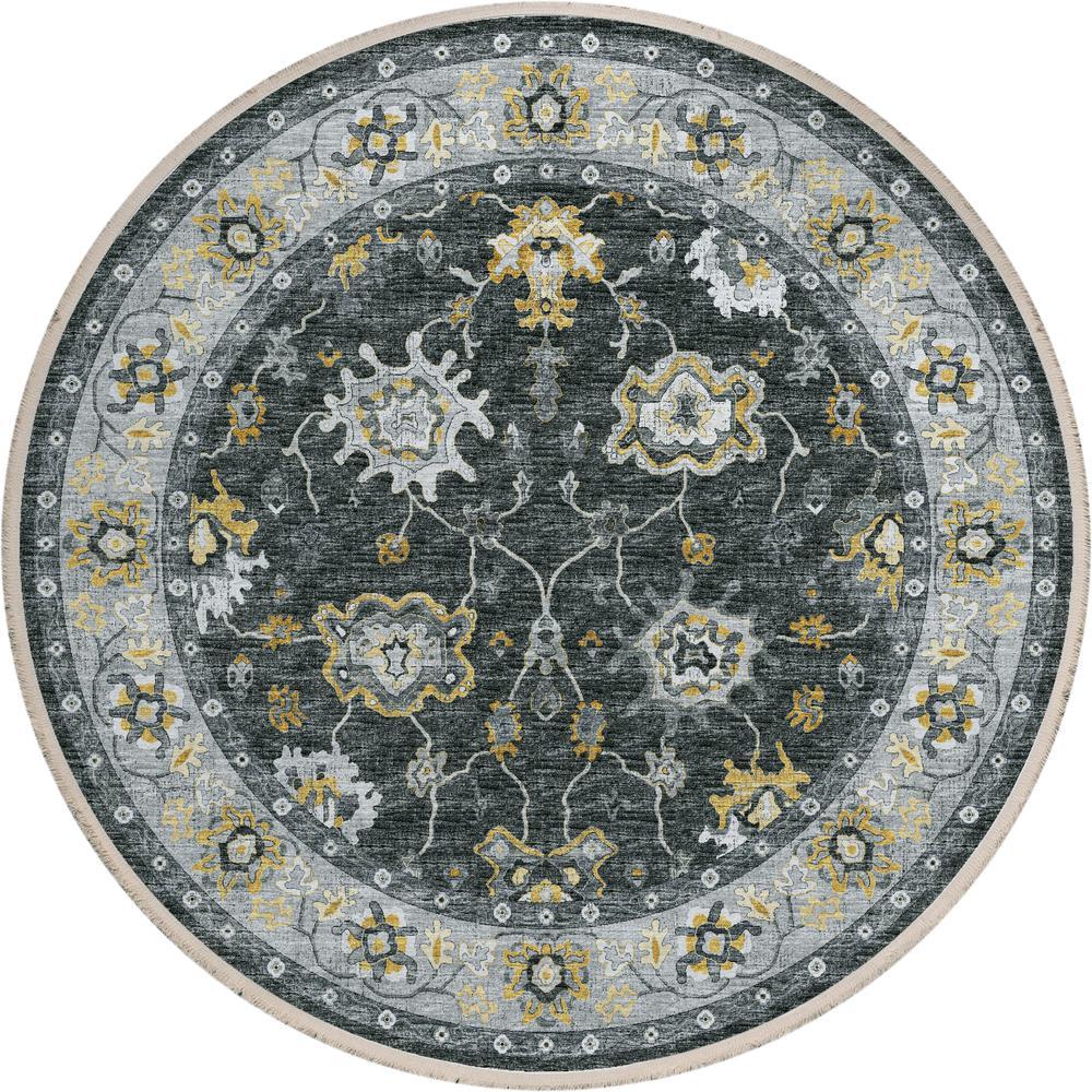 IndoorOutdoor Marbella MB6 Midnight Washable 4 x 4 Round Rug