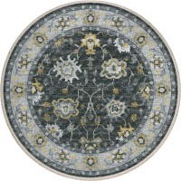 IndoorOutdoor Marbella MB6 Midnight Washable 4 x 4 Round Rug