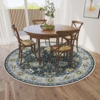 IndoorOutdoor Marbella MB6 Midnight Washable 4 x 4 Round Rug