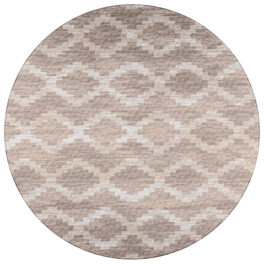 IndoorOutdoor Sedona SN9 Taupe Washable 4 x 4 Round Rug