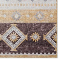 IndoorOutdoor Sedona SN12 Goldenrod Washable 6 x 6 Round Rug