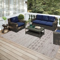 IndoorOutdoor Sedona SN1 Sage Washable 9 x 12 Rug