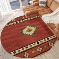 IndoorOutdoor Phoenix PH4 Paprika Washable 8 x 8 Round Rug