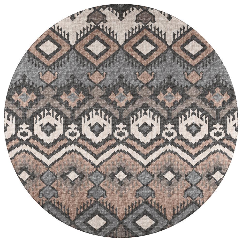 IndoorOutdoor Sedona SN2 Bison Washable 4 x 4 Round Rug