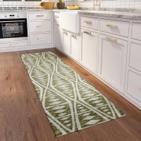 IndoorOutdoor Sedona SN6 Moss Washable 23 x 12 Runner Rug