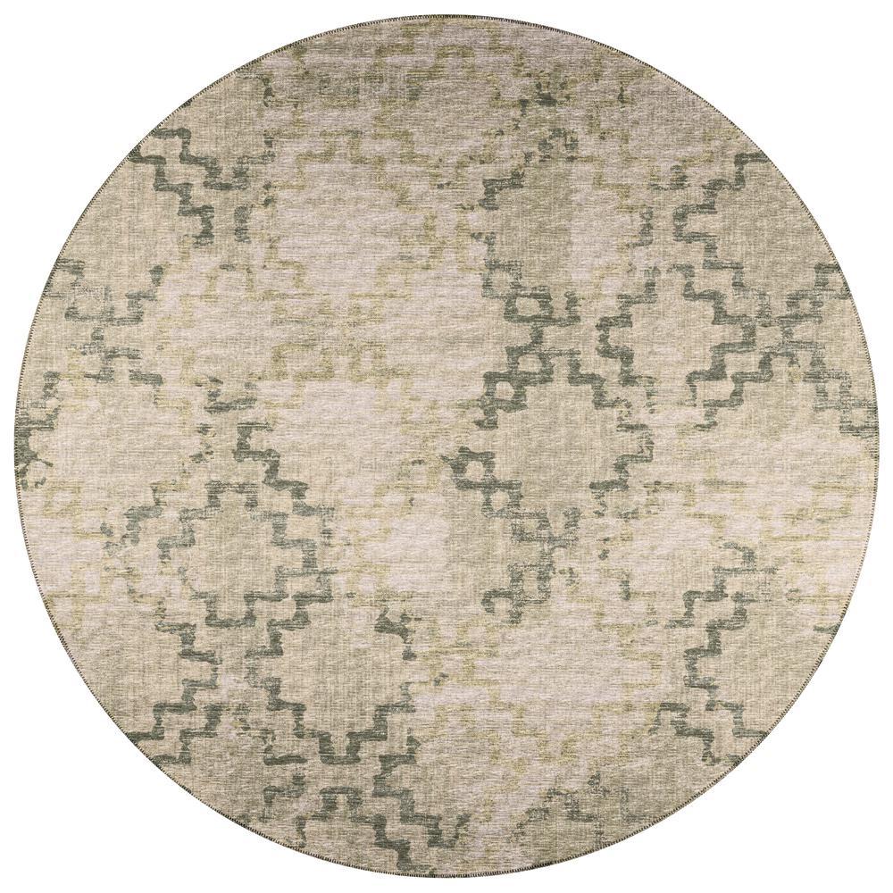 IndoorOutdoor Sedona SN15 Moss Washable 10 x 10 Round Rug