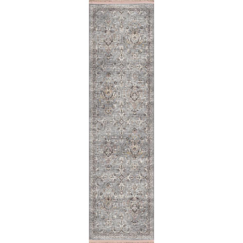 IndoorOutdoor Marbella MB4 Silver Washable 23 x 10 Runner Rug