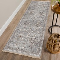 IndoorOutdoor Marbella MB4 Silver Washable 23 x 10 Runner Rug