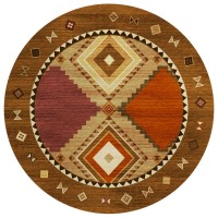 IndoorOutdoor Phoenix PH2 Walnut Washable 8 x 8 Round Rug