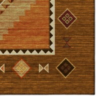 IndoorOutdoor Phoenix PH2 Walnut Washable 8 x 8 Round Rug