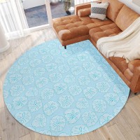 IndoorOutdoor Seabreeze SZ10 Sky Washable 8 x 8 Round Rug