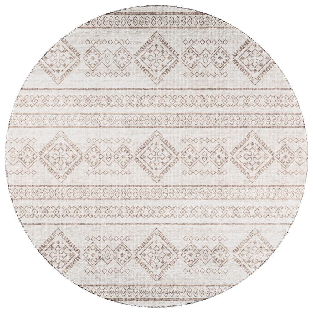 IndoorOutdoor Sedona SN14 Putty Washable 6 x 6 Round Rug