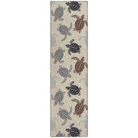 IndoorOutdoor Seabreeze SZ13 Beige Washable 23 x 76 Runner Rug