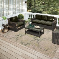 IndoorOutdoor Sedona SN15 Moss Washable 5 x 76 Rug