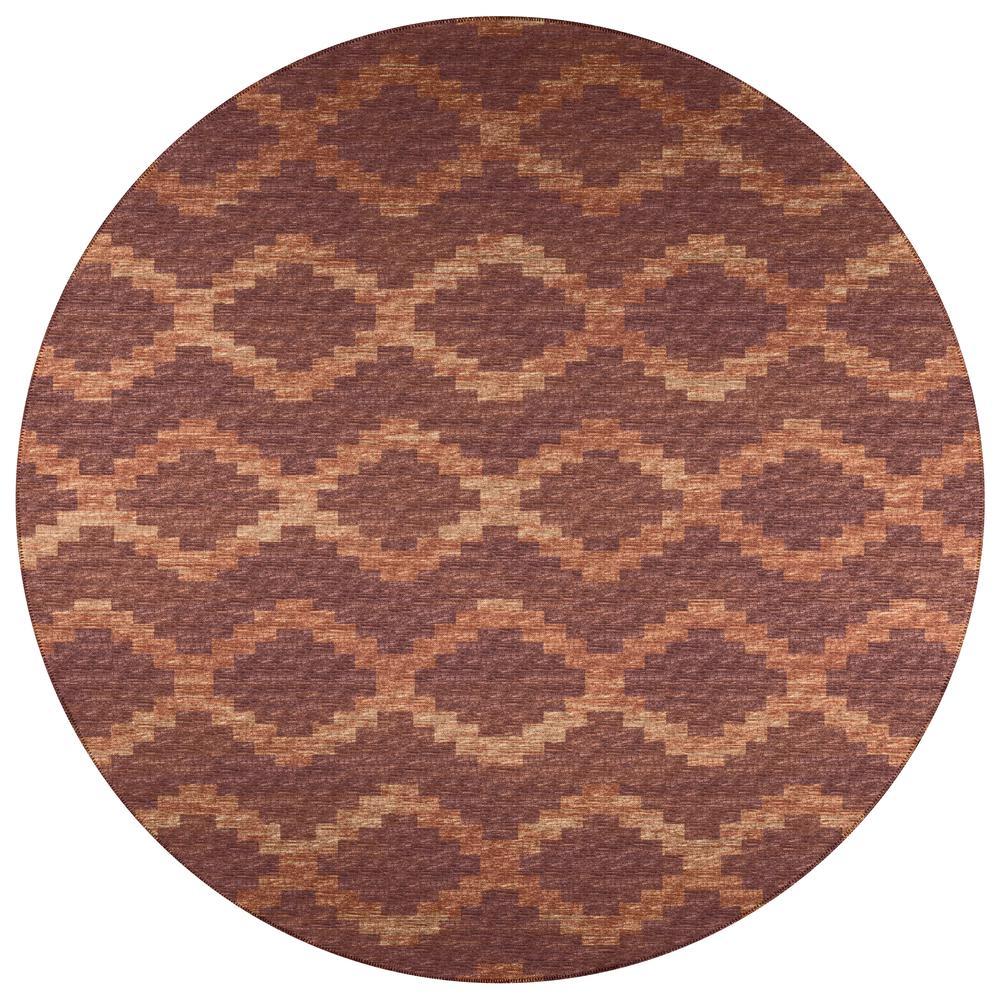 IndoorOutdoor Sedona SN9 Spice Washable 4 x 4 Round Rug