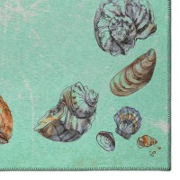 IndoorOutdoor Seabreeze SZ9 Lagoon Washable 8 x 10 Rug