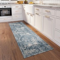 IndoorOutdoor Sedona SN7 Indigo Washable 23 x 10 Runner Rug