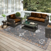 IndoorOutdoor Sedona SN16 Charcoal Washable 3 x 5 Rug