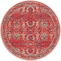 IndoorOutdoor Marbella MB5 Poppy Washable 4 x 4 Round Rug