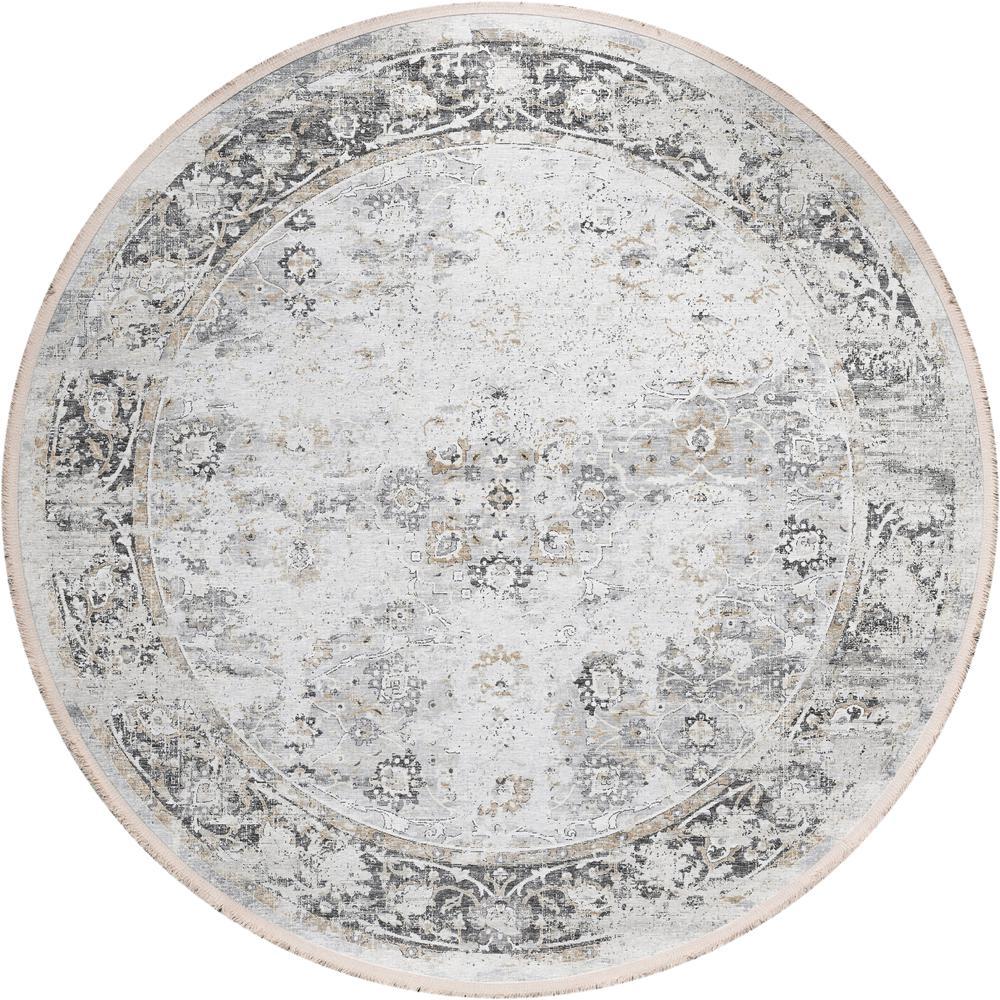 IndoorOutdoor Marbella MB2 Linen Washable 6 x 6 Round Rug