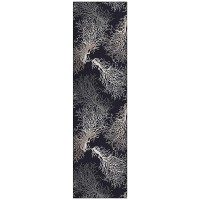 IndoorOutdoor Seabreeze SZ3 Black Washable 23 x 76 Runner Rug