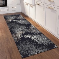 IndoorOutdoor Seabreeze SZ3 Black Washable 23 x 76 Runner Rug