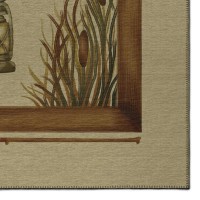 IndoorOutdoor Excursion EX5 Beige Washable 9 x 12 Rug