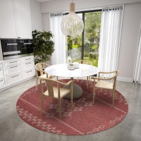 IndoorOutdoor Sedona SN3 Paprika Washable 6 x 6 Round Rug