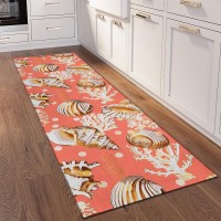 IndoorOutdoor Seabreeze SZ6 Salmon Washable 23 x 76 Runner Rug