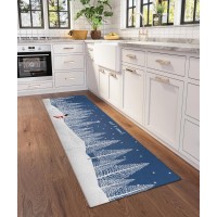 IndoorOutdoor Wonderland WN12 Navy Washable 23 x 76 Runner Rug