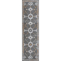 IndoorOutdoor Sedona SN16 Charcoal Washable 23 x 12 Runner Rug