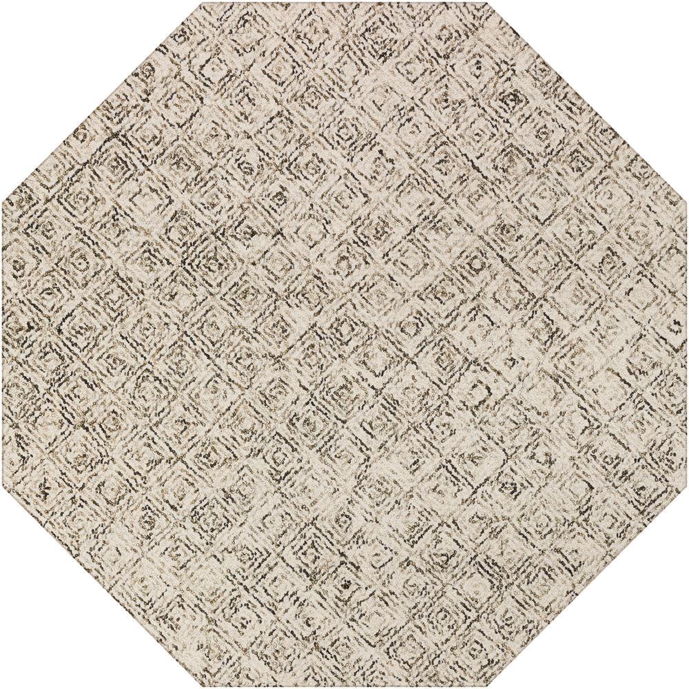 Zoe ZZ1 Chocolate 4 x 4 Octagon Rug