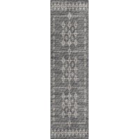 IndoorOutdoor Sedona SN3 Charcoal Washable 23 x 10 Runner Rug