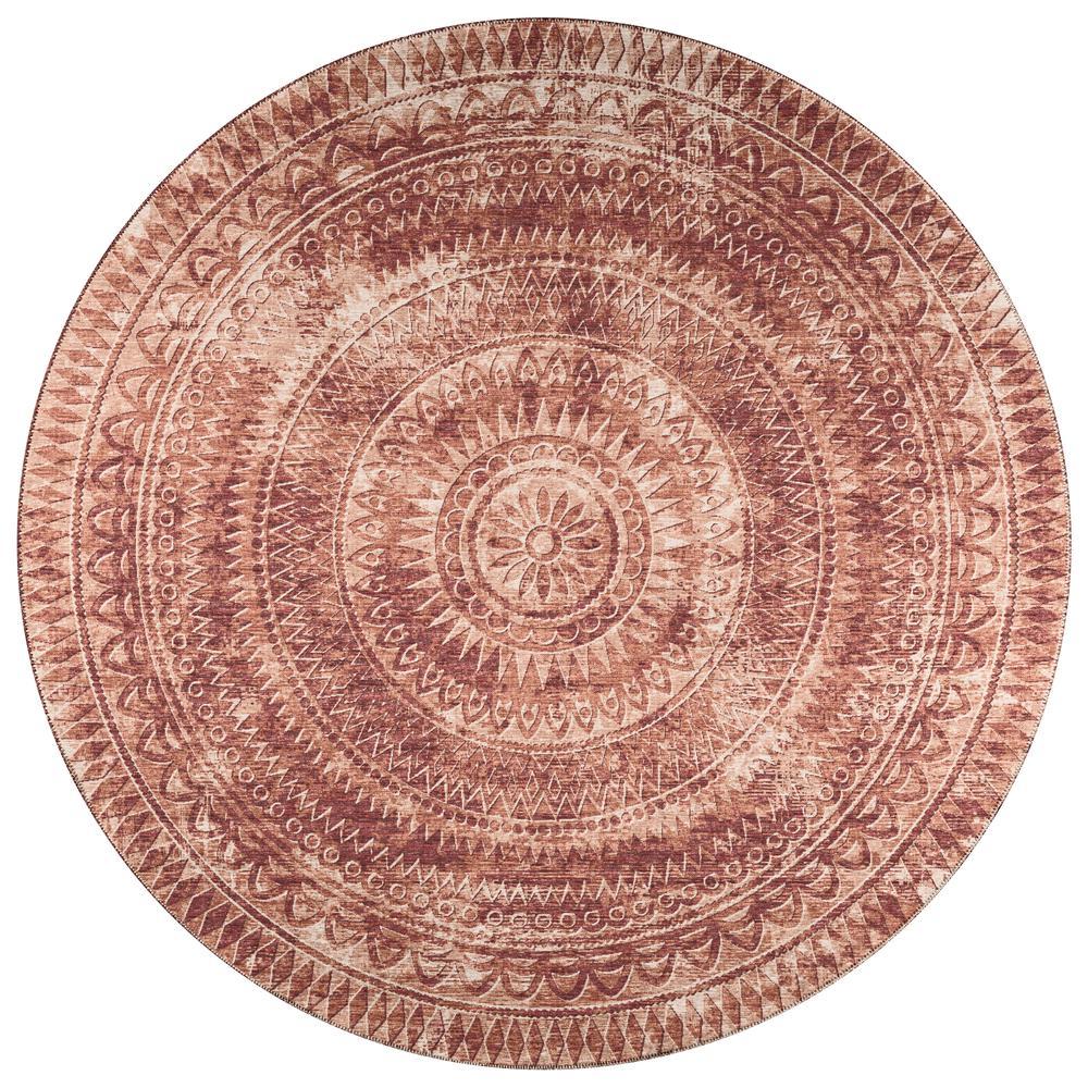 IndoorOutdoor Sedona SN7 Spice Washable 4 x 4 Round Rug