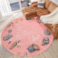 IndoorOutdoor Seabreeze SZ9 Salmon Washable 8 x 8 Round Rug