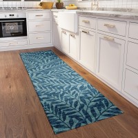 IndoorOutdoor Sedona SN5 Denim Washable 23 x 10 Runner Rug