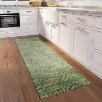 IndoorOutdoor Sedona SN11 Moss Washable 23 x 76 Runner Rug