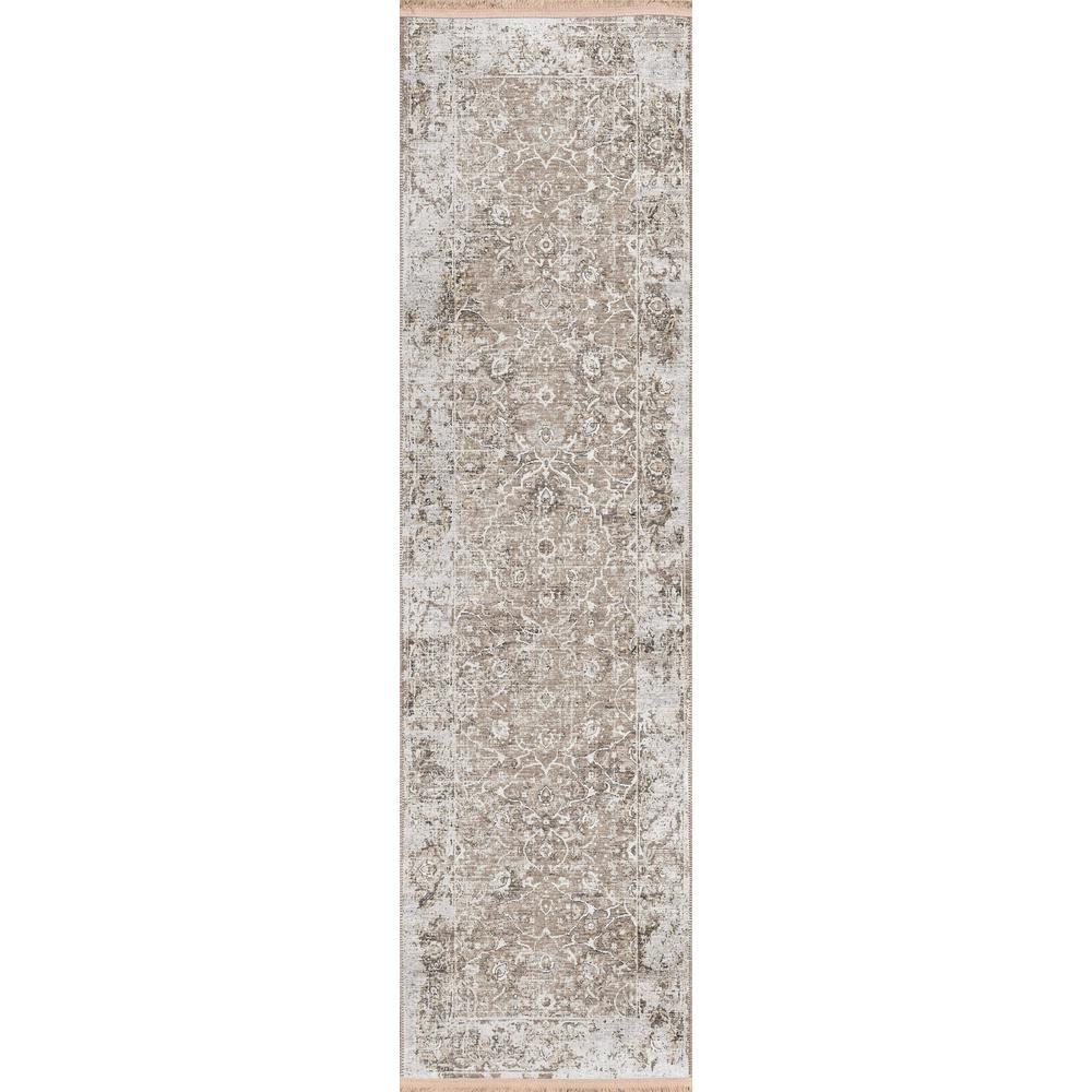 IndoorOutdoor Marbella MB2 Taupe Washable 23 x 12 Runner Rug