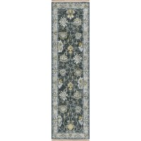 IndoorOutdoor Marbella MB6 Midnight Washable 23 x 10 Runner Rug