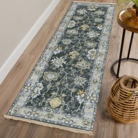 IndoorOutdoor Marbella MB6 Midnight Washable 23 x 10 Runner Rug