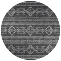 IndoorOutdoor Sedona SN14 Midnight Washable 6 x 6 Round Rug