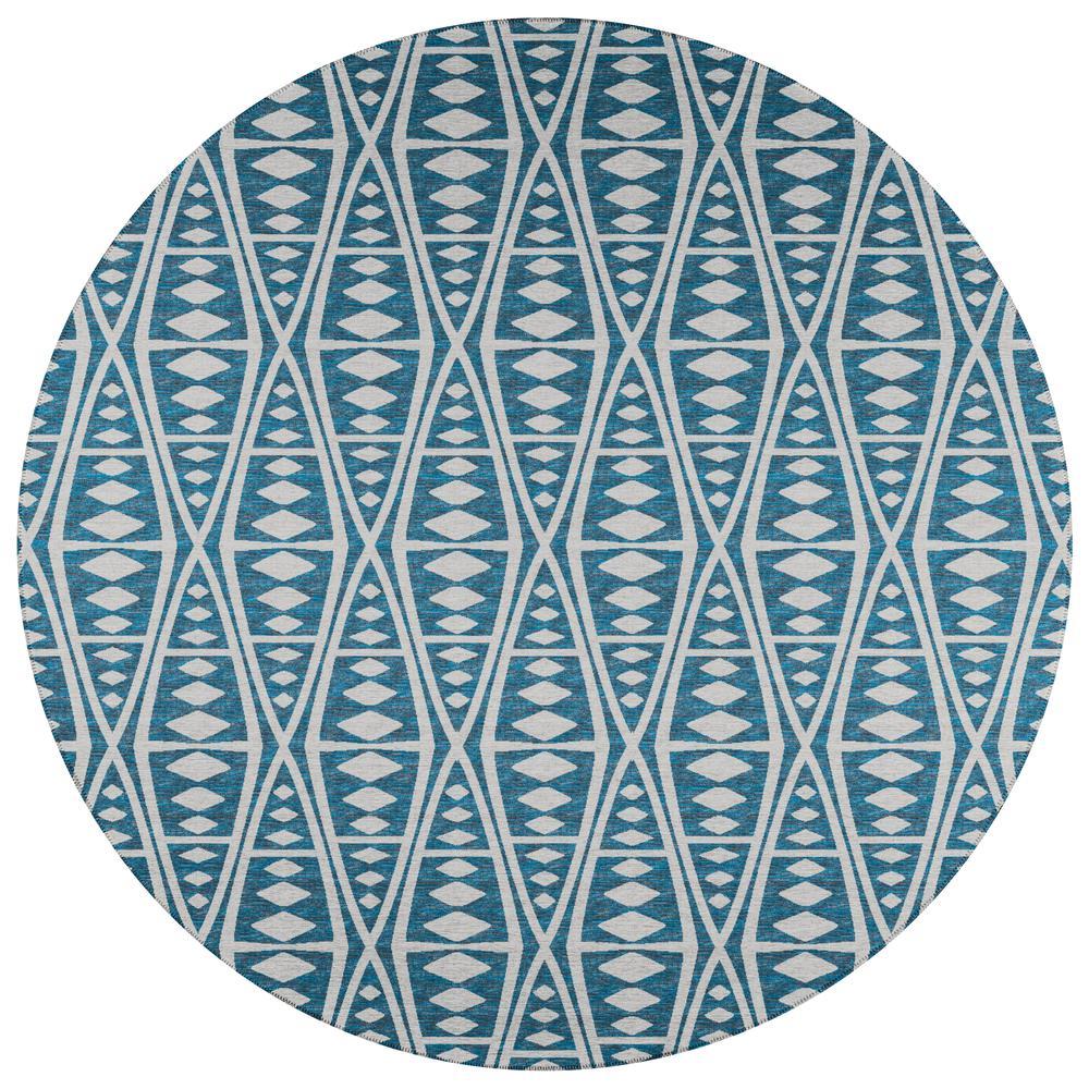 IndoorOutdoor Sedona SN6 Indigo Washable 10 x 10 Round Rug