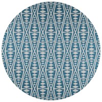 IndoorOutdoor Sedona SN6 Indigo Washable 10 x 10 Round Rug